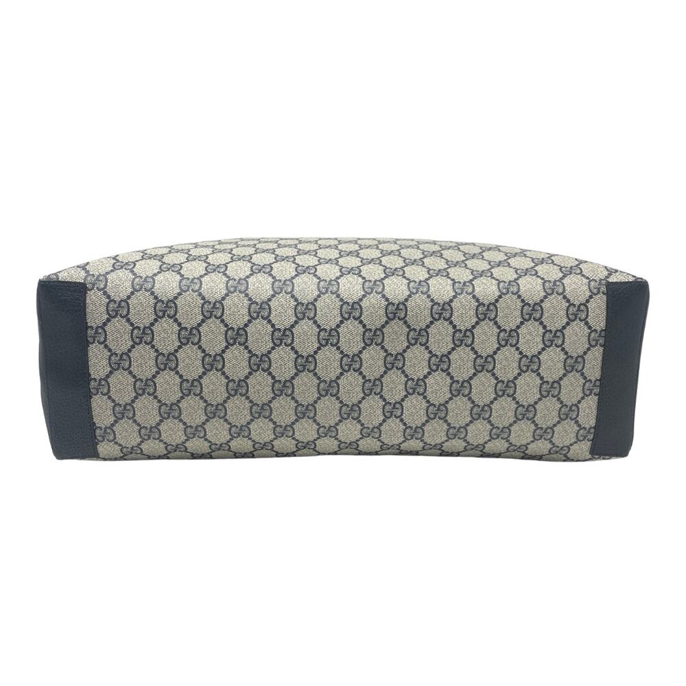 Gucci Bag Shoulder Tote Purse GG Guccissima Monogram Black Grey Leather Canvas - Picture 6 of 12